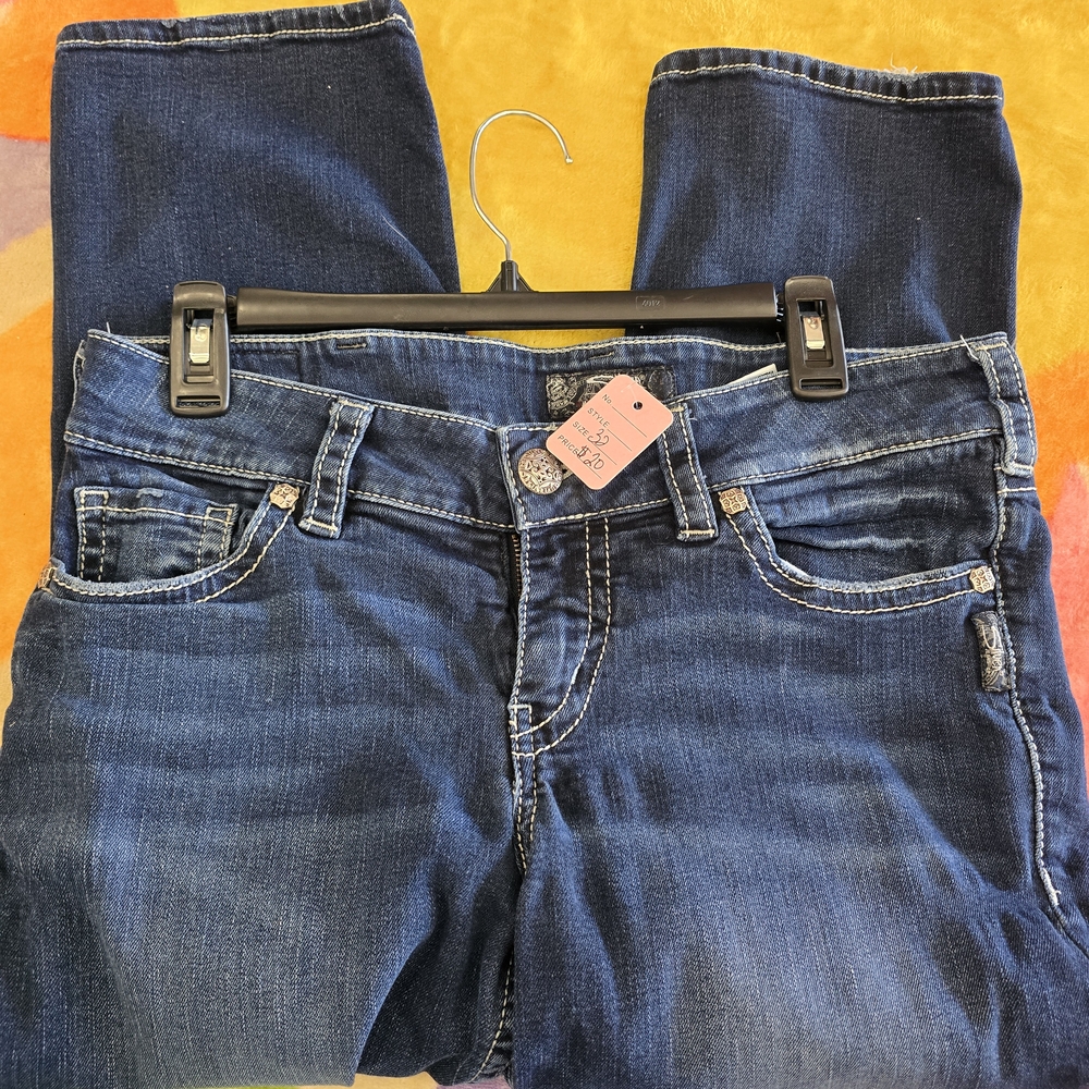 Silver Jeans Women's Deep Indigo Capris